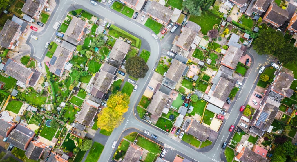 suburbs, neighborhood, housing